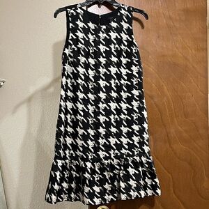 J. Crew Houndstooth Sleeveless Silk Dress